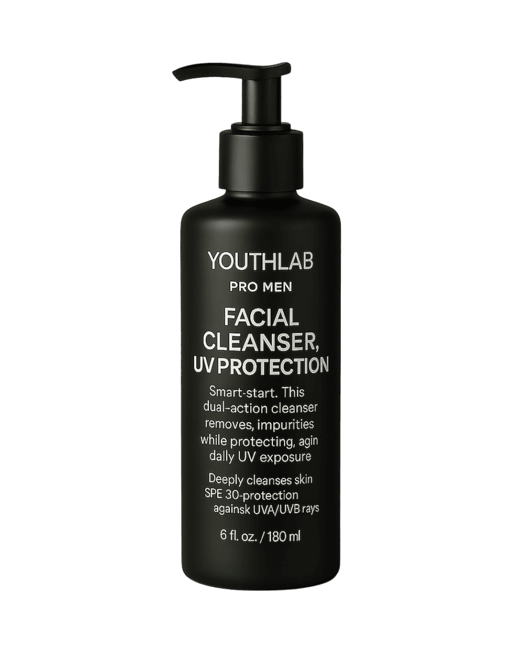 Smart start for the day.</br></br> A dual-action daily essential designed for men who want efficiency and results in one step. This lightweight gel transforms into a soft foam, removing impurities while providing UV protection—setting your skin up for a successful day.